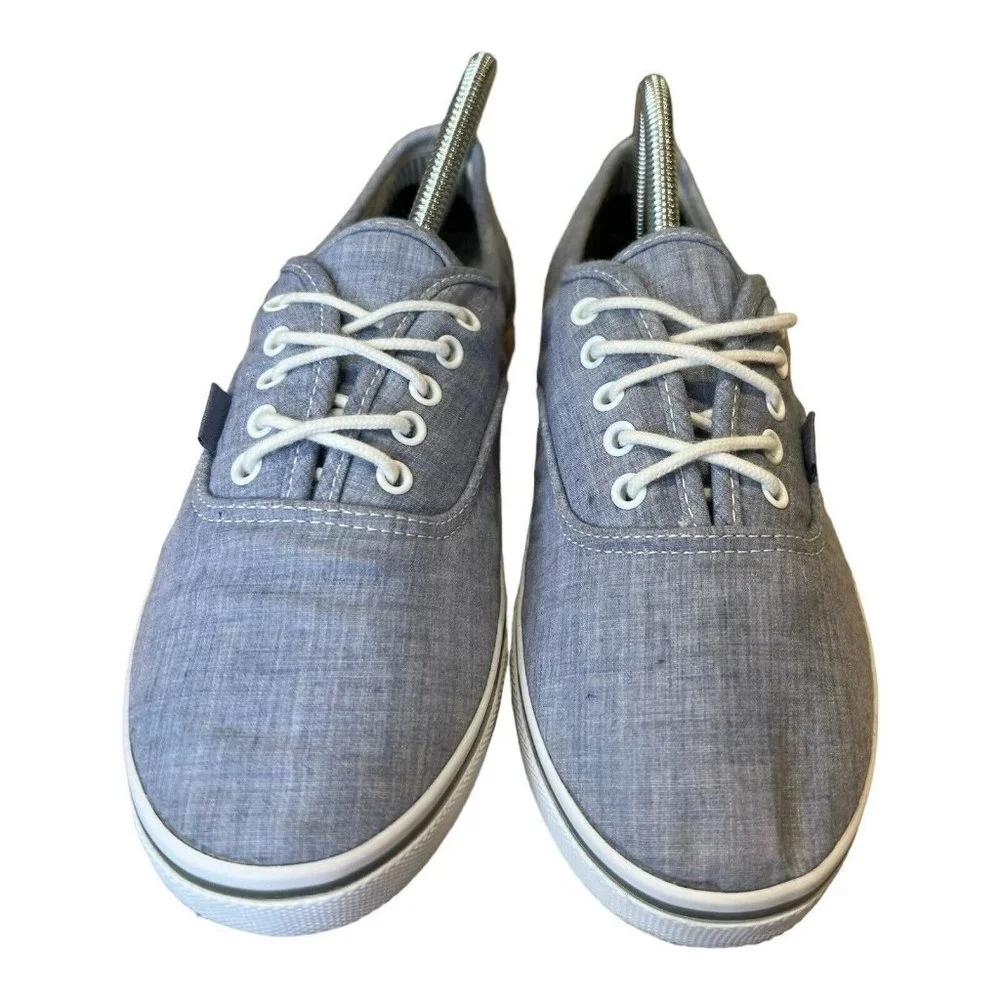 Vans Skate Unisex Women's‎ 9.5 Men's 8 Blue Canvas Lace up Shoes Sneakers